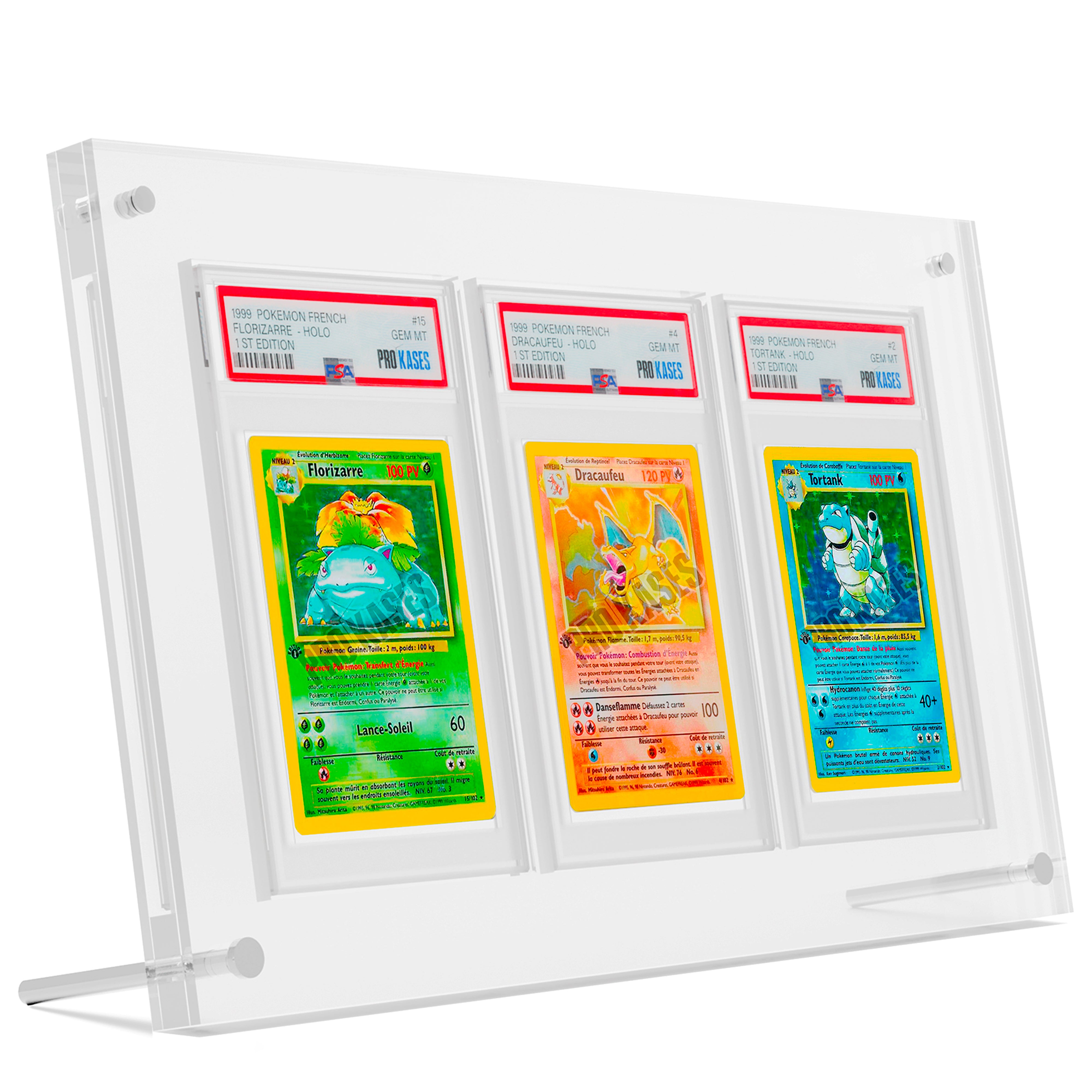 PROTECTION ACRYLIQUE POUR 3 CARTES GRADÉES PSA