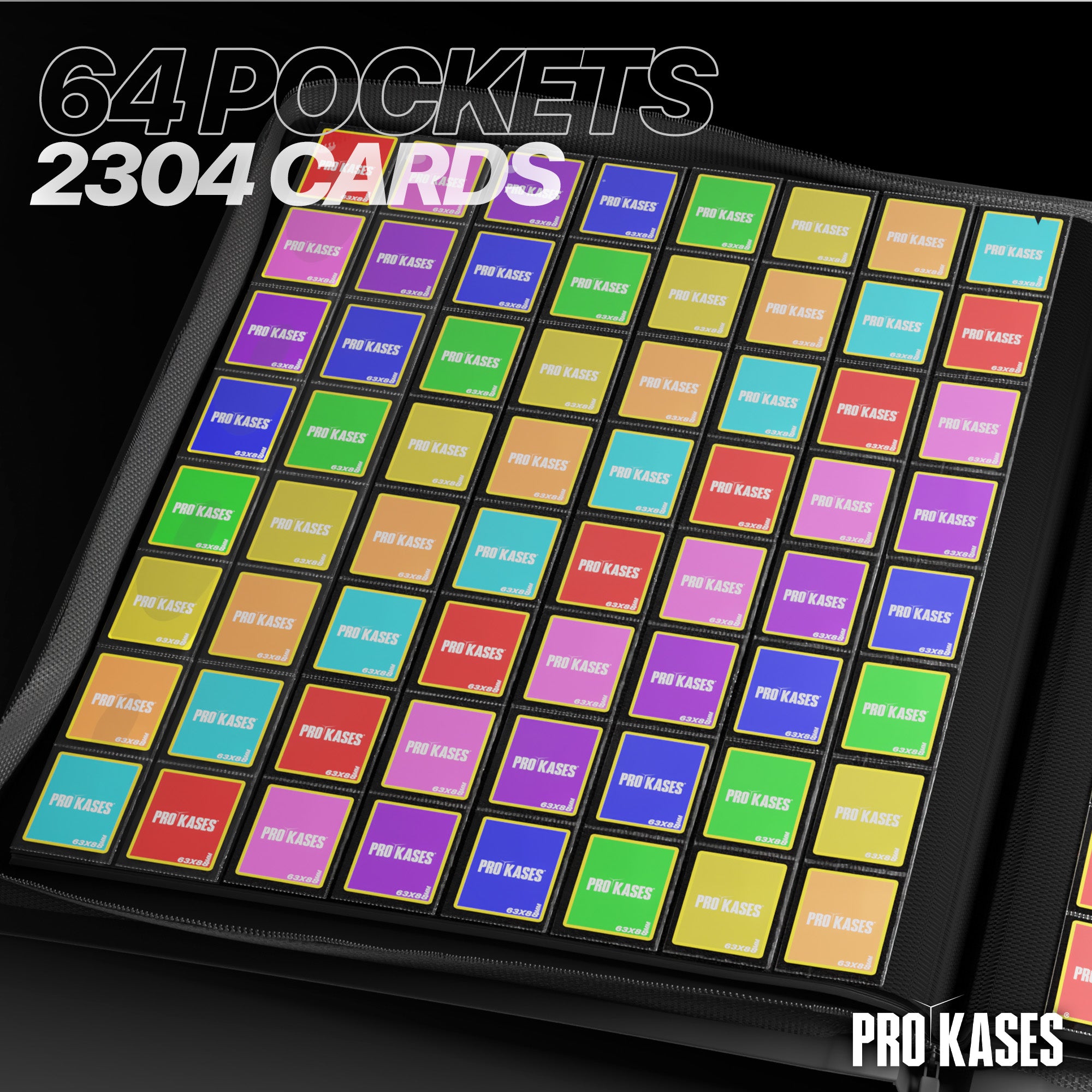 GIGA CLASSEUR COULEUR NOIR 2304 CARTES 8X8