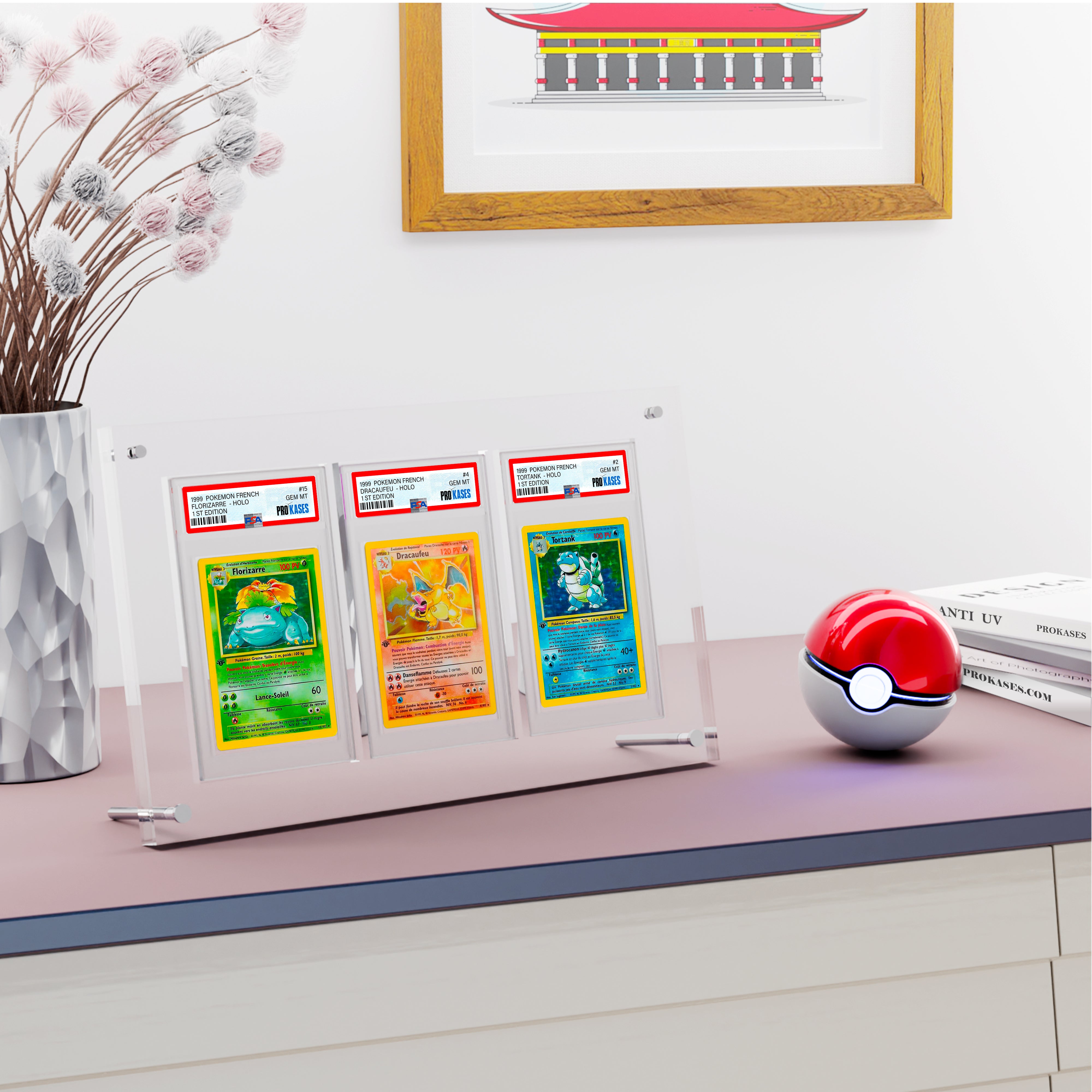PROTECTION ACRYLIQUE POUR 3 CARTES GRADÉES PSA