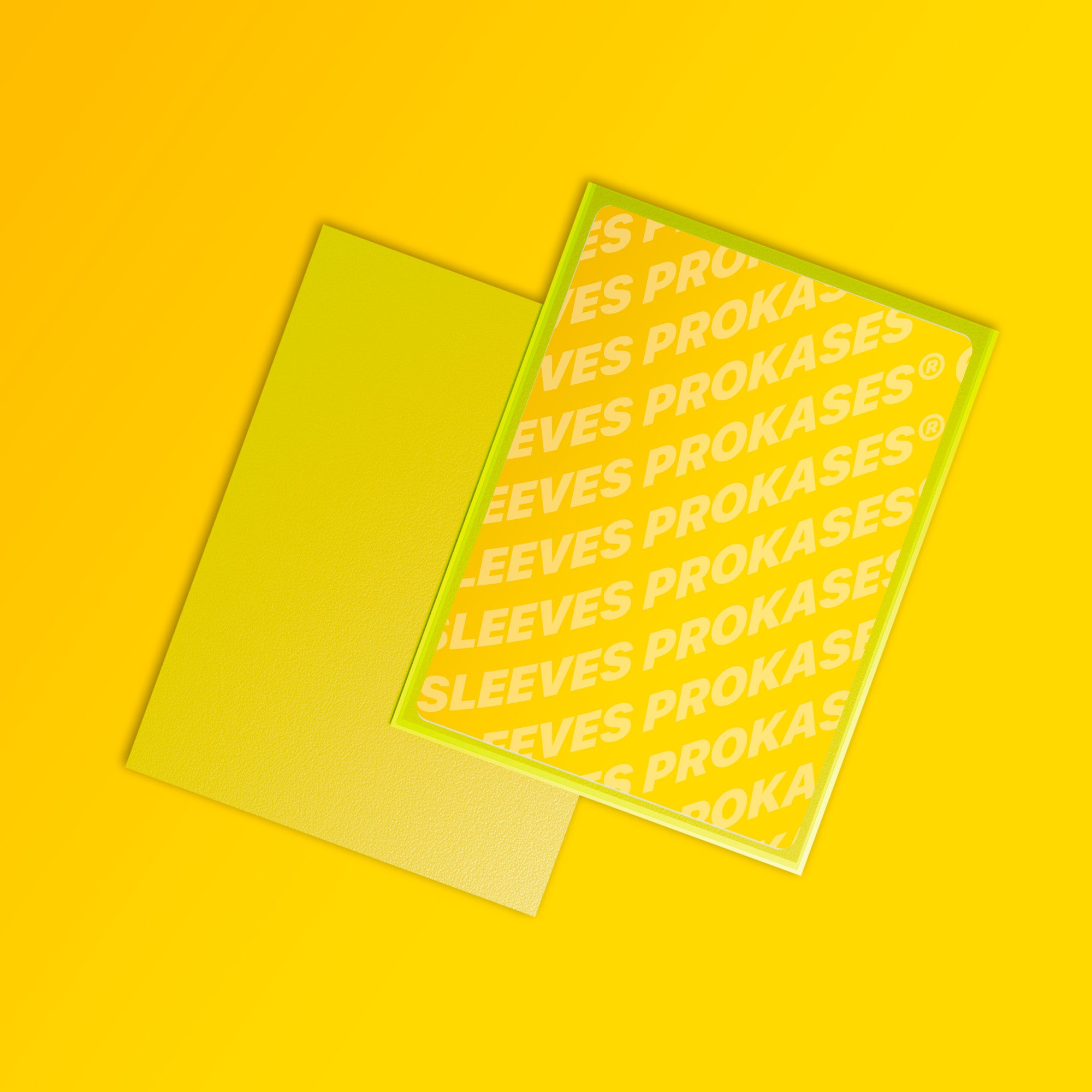 SLEEVES COULEUR JAUNE SOLAIRE 97 × 64 MM – X100