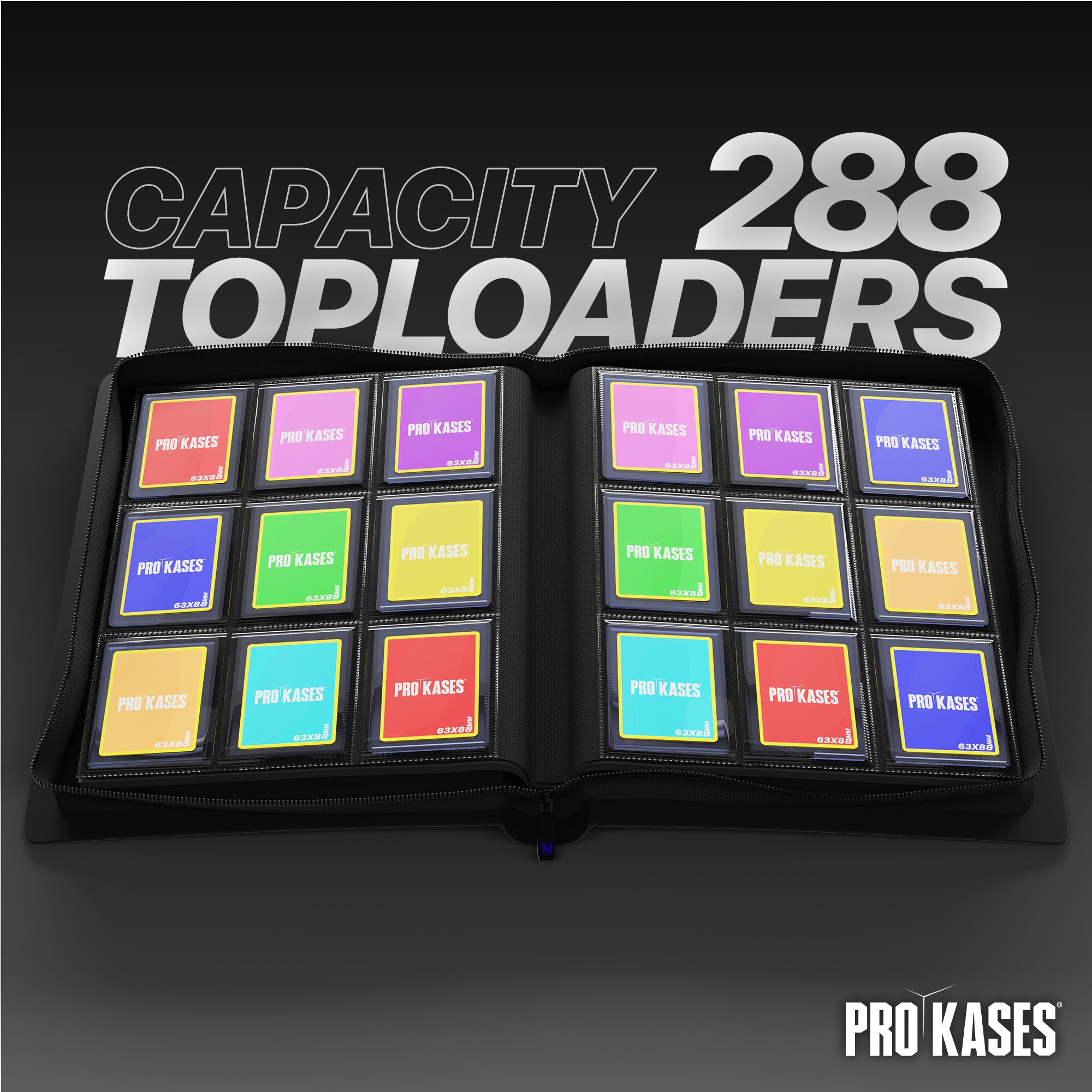 CLASSEUR ZIP NOIR 288 TOPLOADERS 3X3