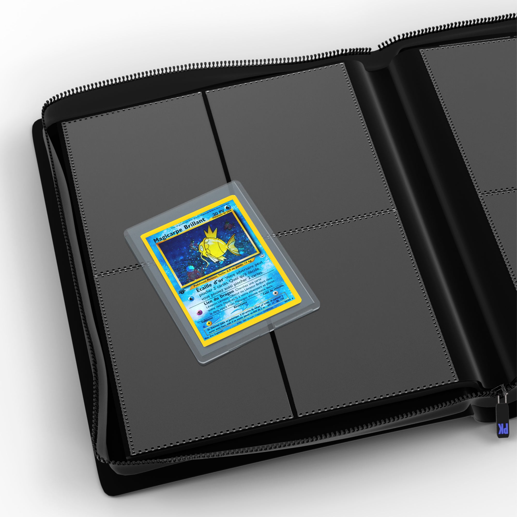 CLASSEUR ZIP NOIR 112 TOPLOADERS 2X2