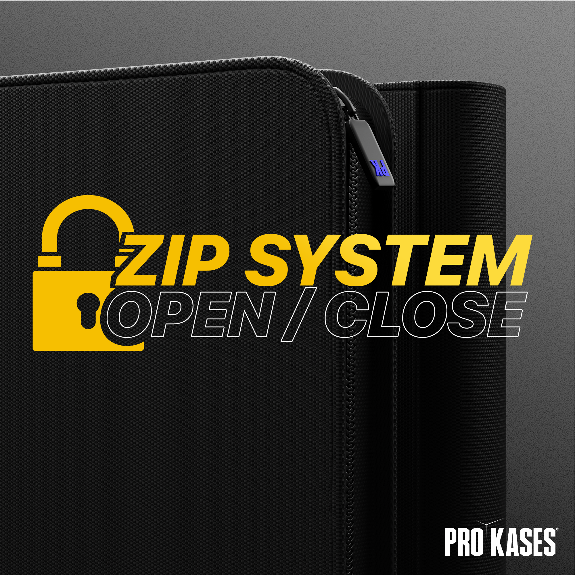 CLASSEUR ZIP NOIR 288 TOPLOADERS 3X3