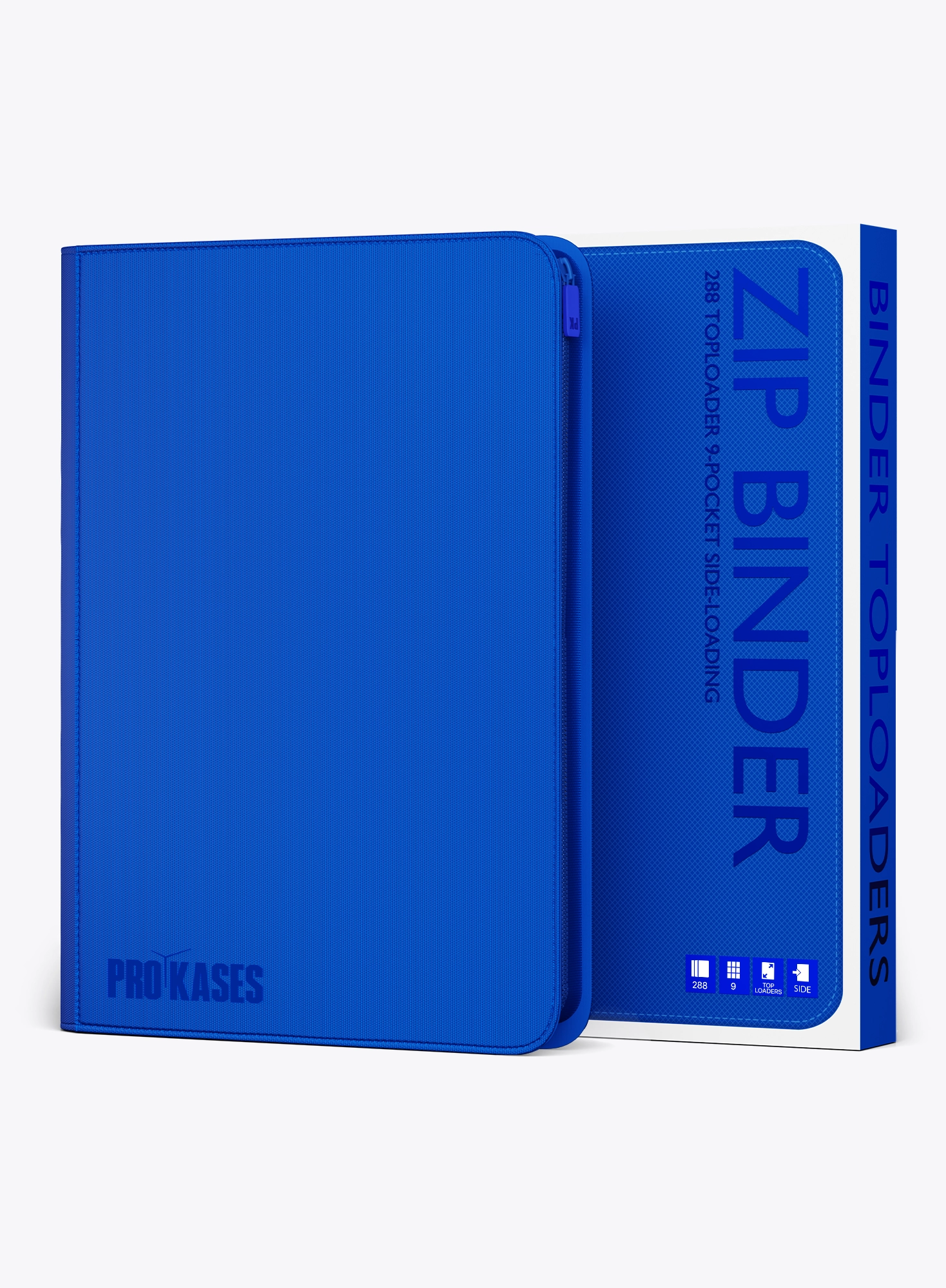 CLASSEUR ZIP BLEU 288 TOPLOADERS