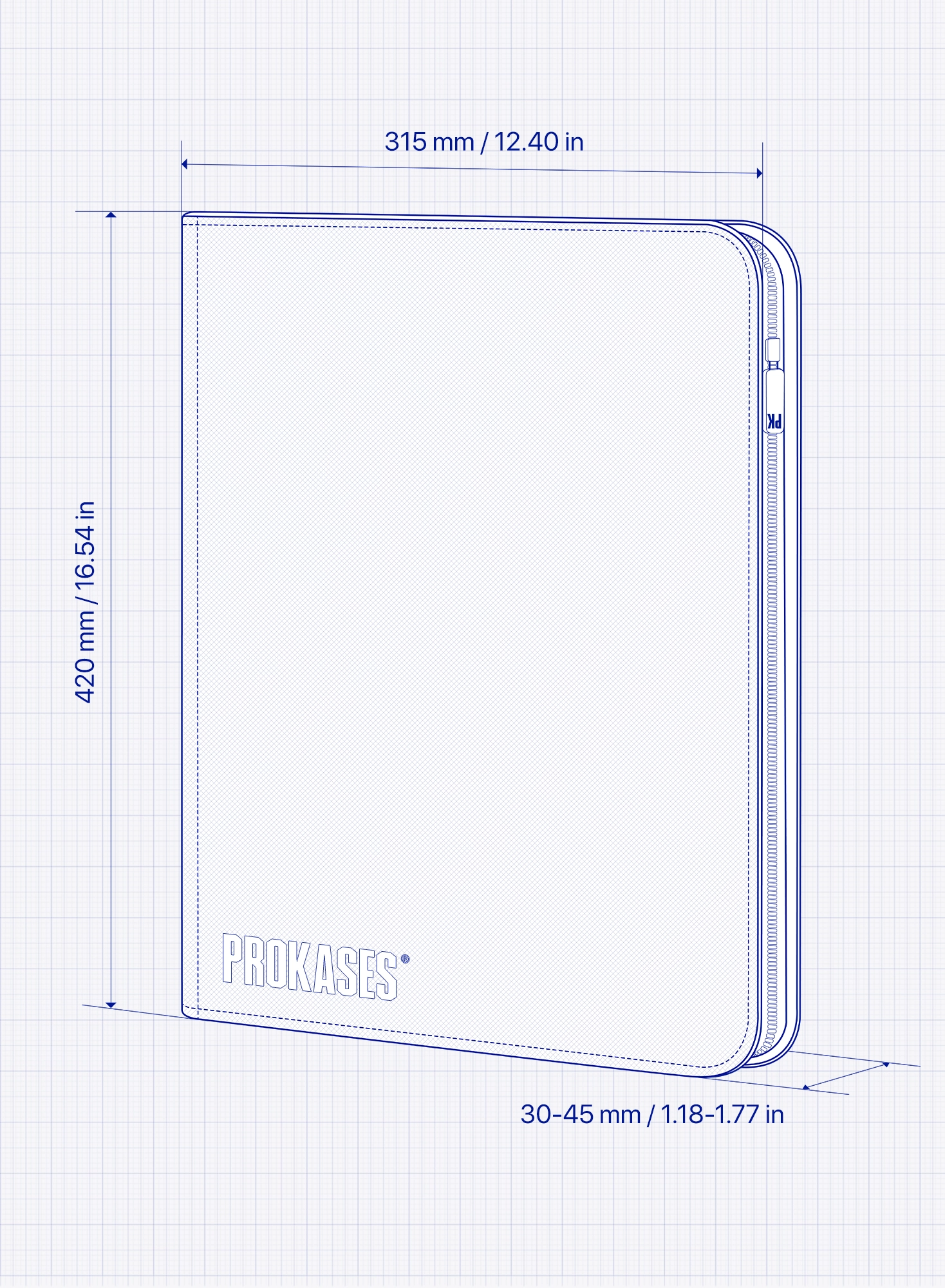 Carpetas con cremallera de carga superior 216