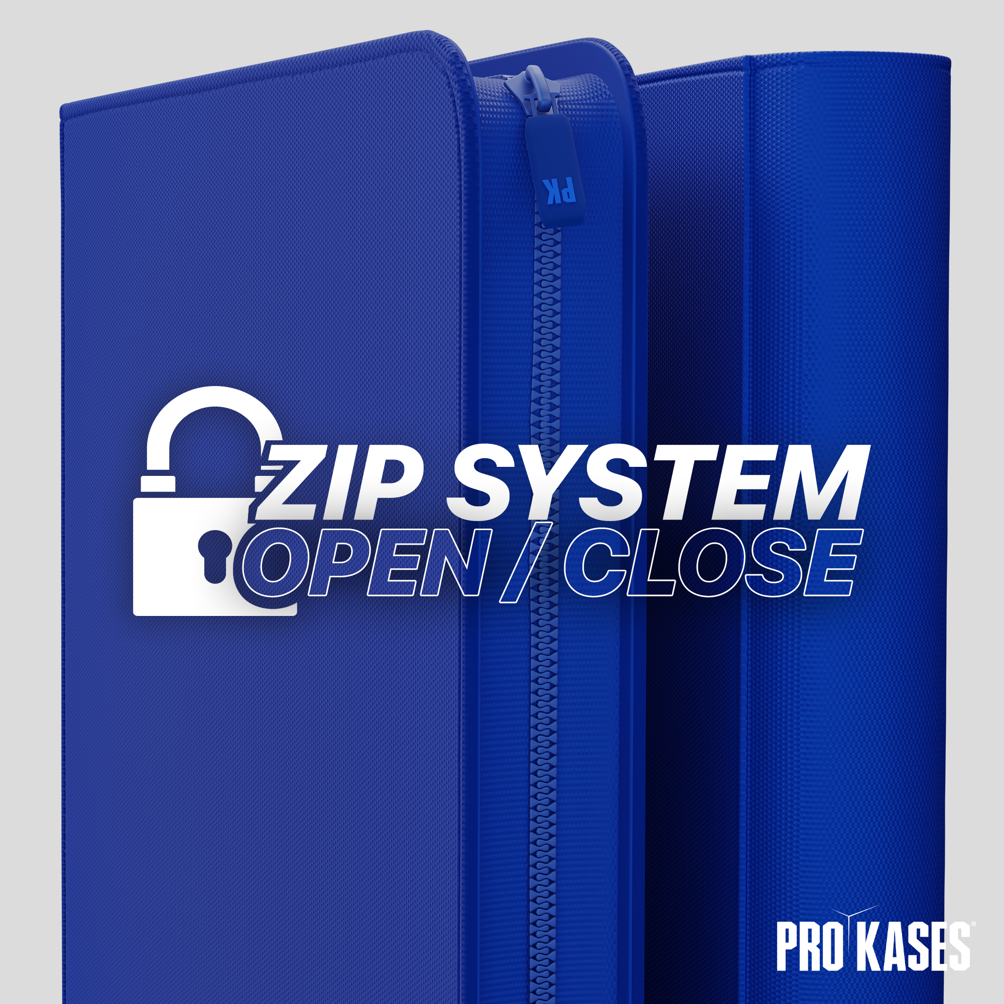 CLASSEUR ZIP BLEU 288 TOPLOADERS