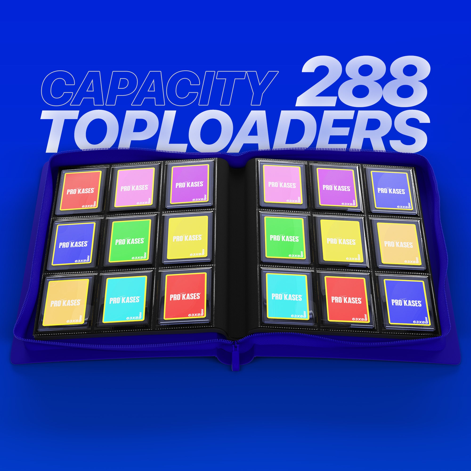 CLASSEUR ZIP BLEU 288 TOPLOADERS