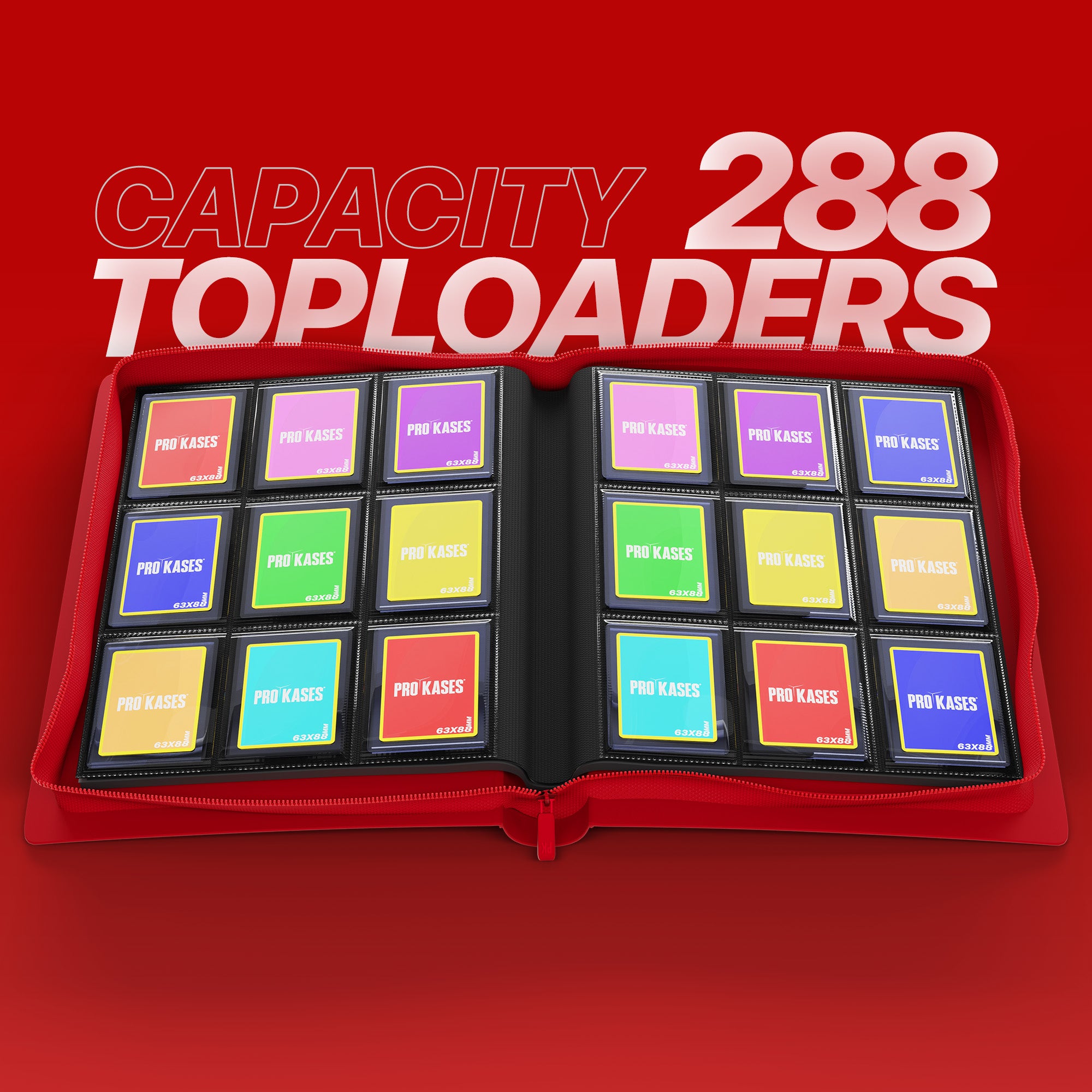 CLASSEUR ZIP ROUGE 288 TOPLOADERS