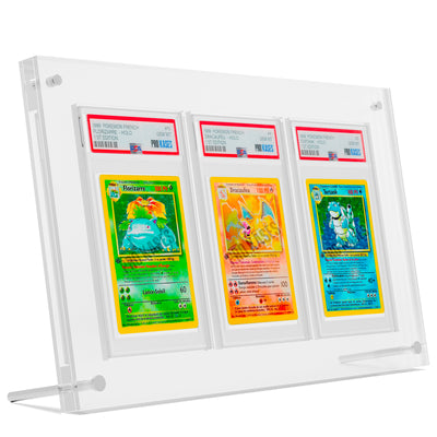 PROTECTION ACRYLIQUE POUR 3 CARTES GRADÉES PSA