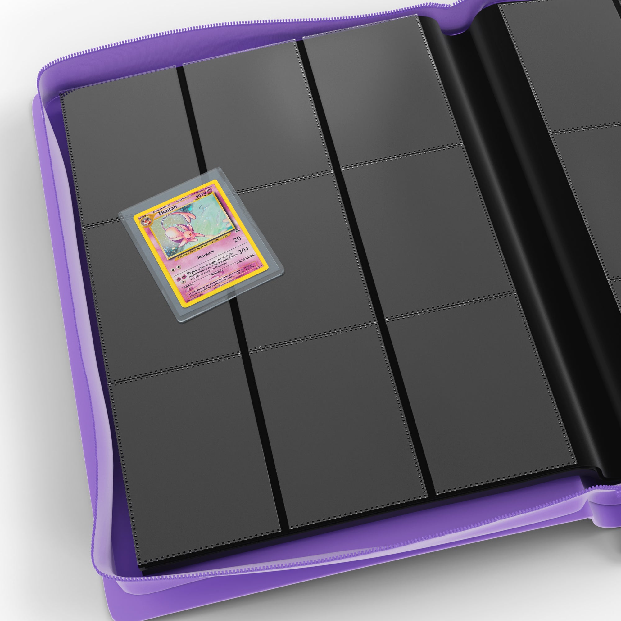 Zip Binder Violet capacité / 288 toploaders