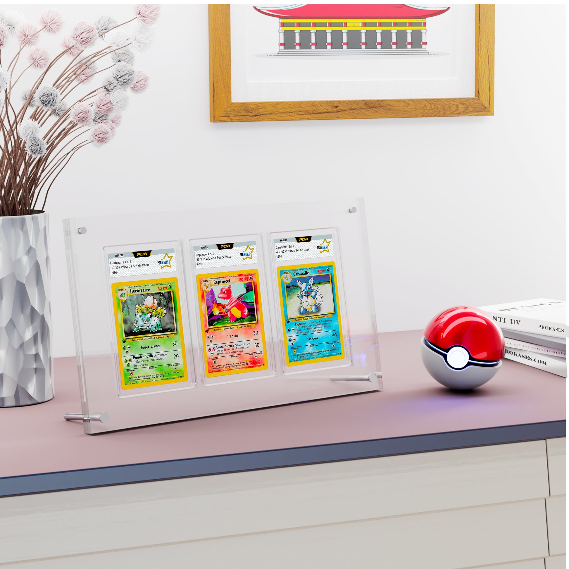 Protection cadre acrylique pour 50 carte Pokémon UV RÉSISTANT ProKases