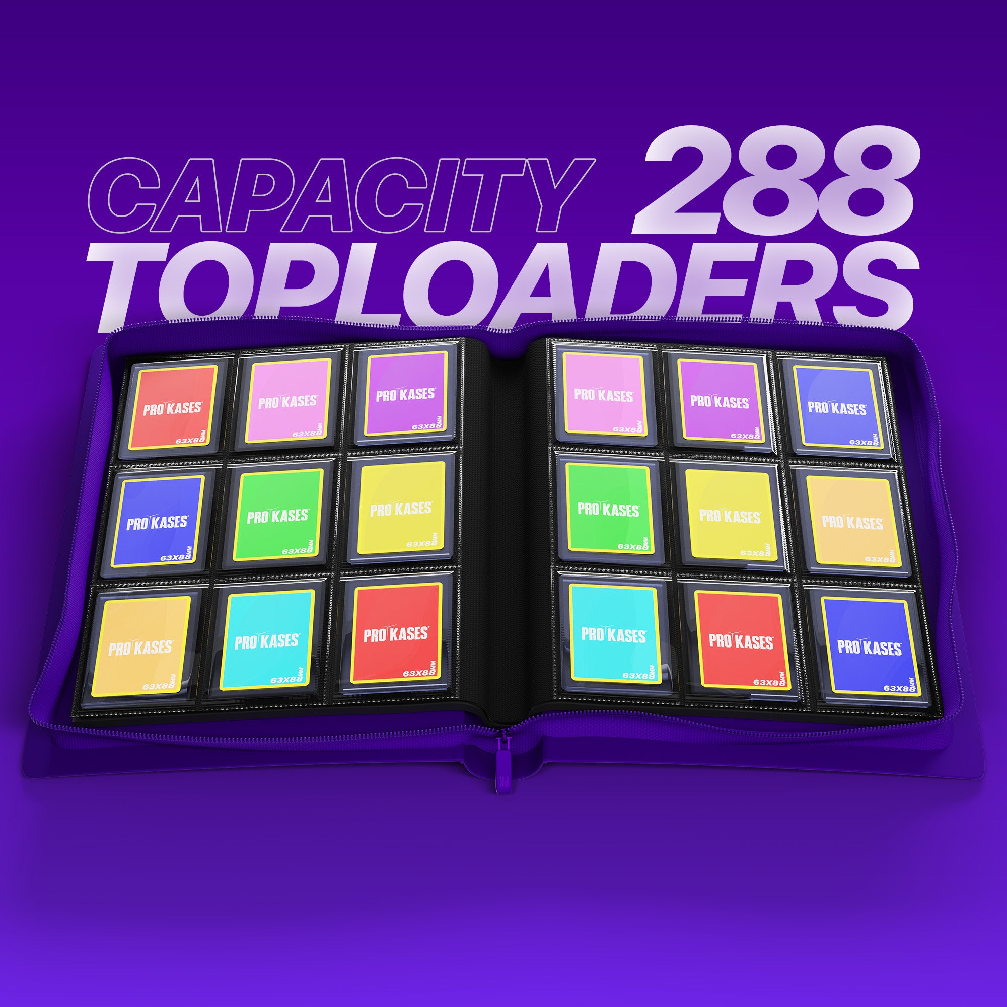 CLASSEUR ZIP VIOLET 288 TOPLOADERS