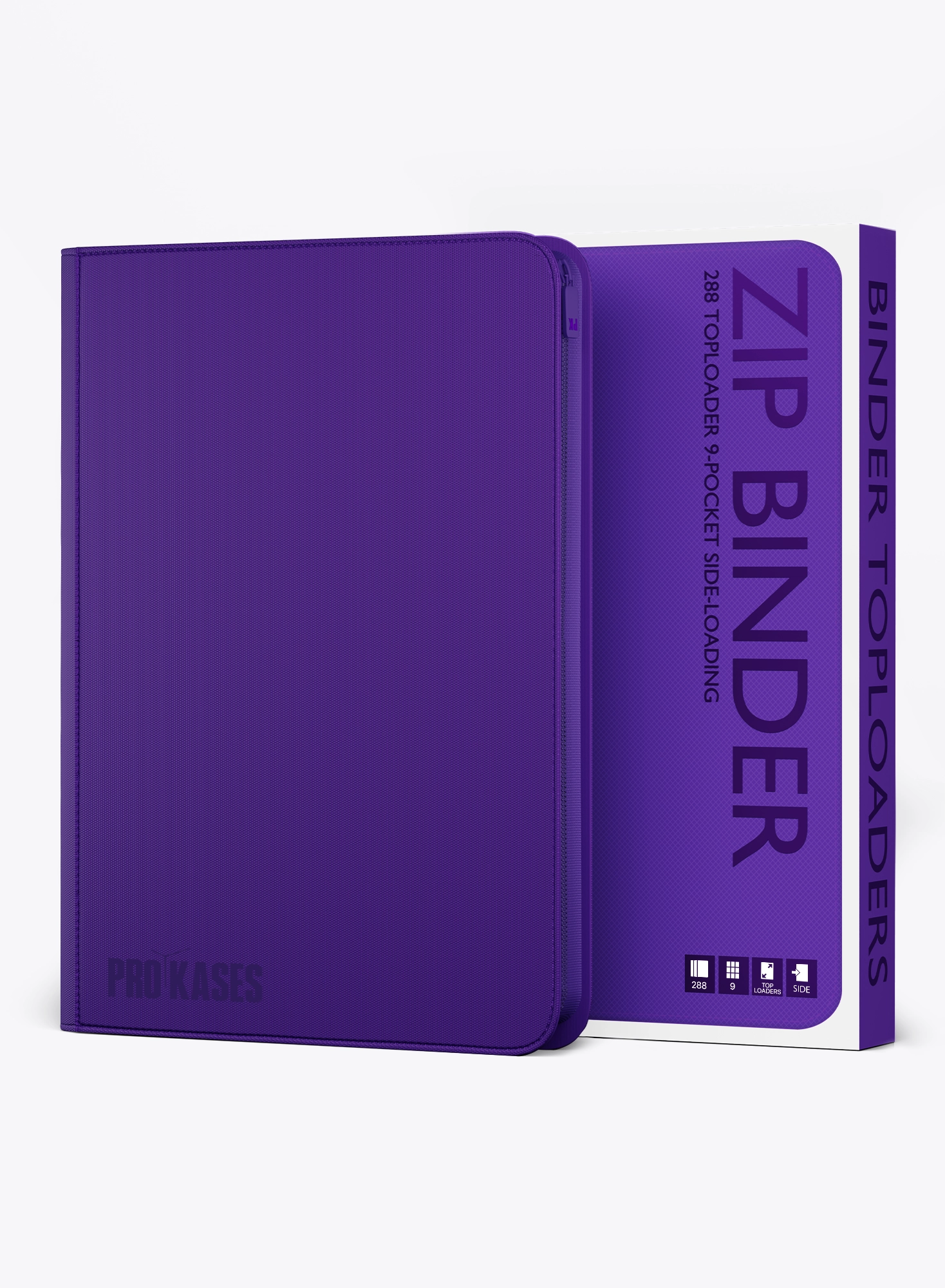 CLASSEUR ZIP VIOLET 288 TOPLOADERS