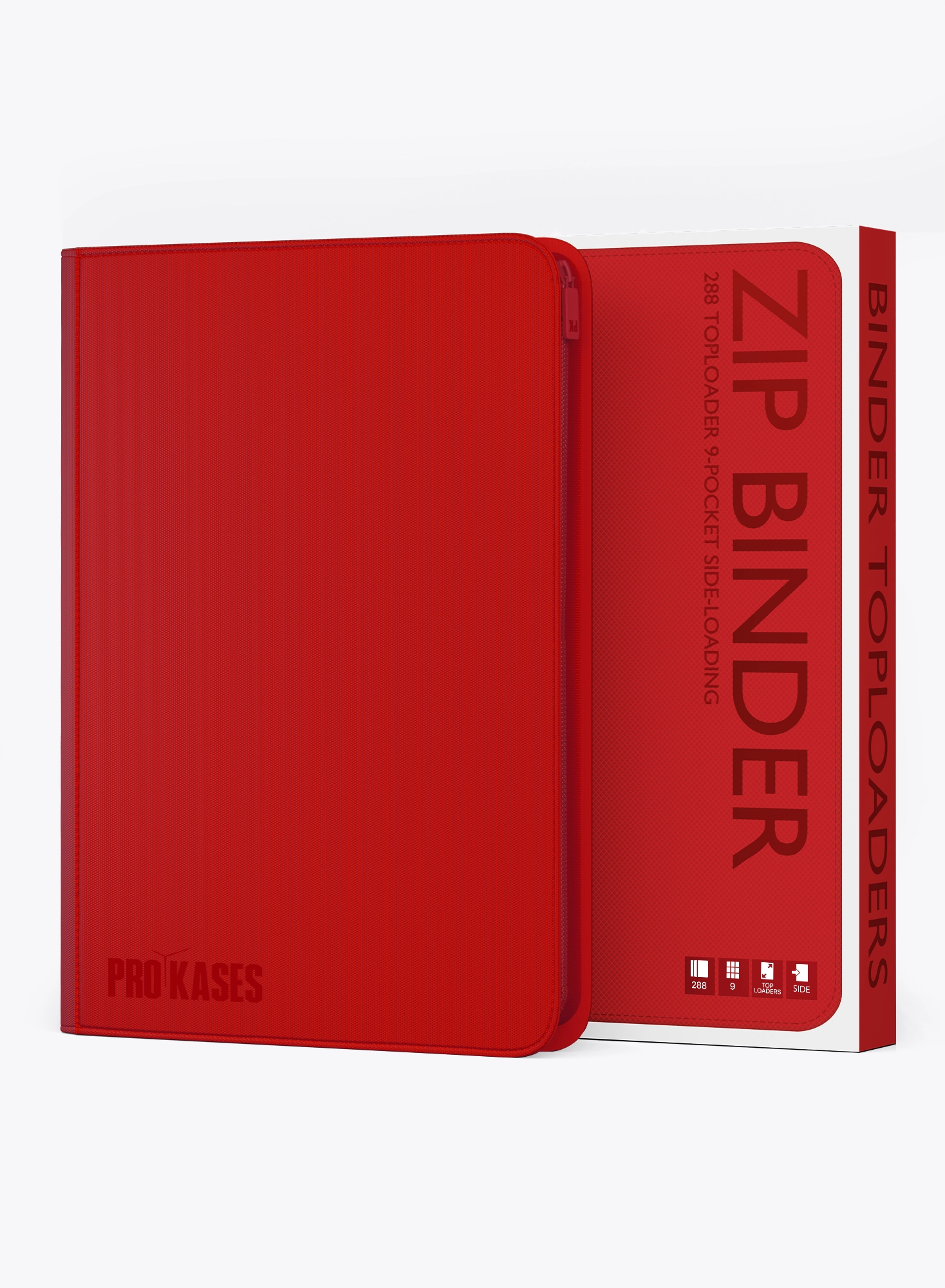 CLASSEUR ZIP ROUGE 288 TOPLOADERS