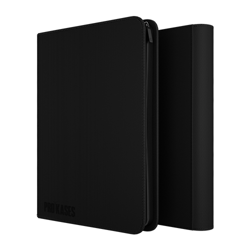 Black Zip Binder Folder – Capacity 288 Toploaders | Prokases