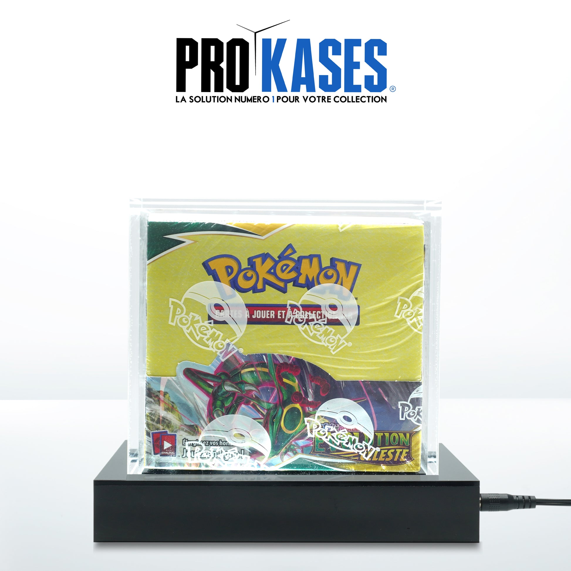 Protection, présentoir acrylique LED lumineuse pour display Pokémon Pr –  prokases