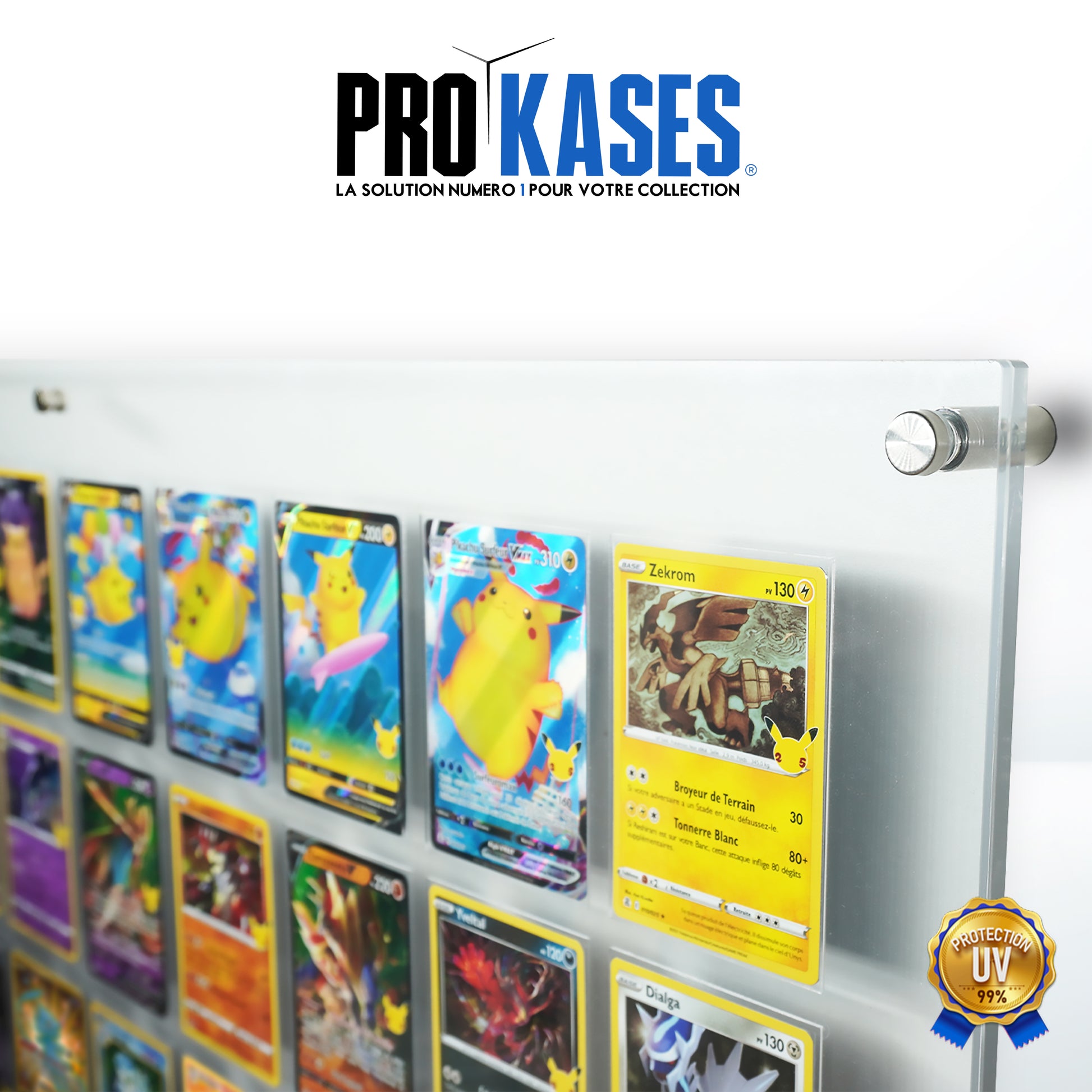 Protection cadre acrylique pour 50 carte Pokémon UV RÉSISTANT ProKases –  prokases